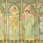 THE TIMES OF THE DAY LES HEURES DU JOUR - 1899 Alphonse Mucha