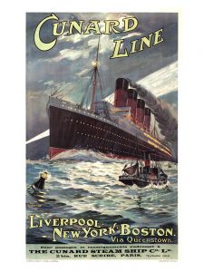 Lusitania Cunard Line / Liverpool - New - York - Boston. Circa 1907