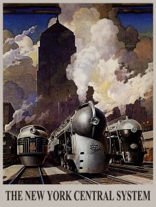 Vintage 1930's - New York Central System Railroad Poster