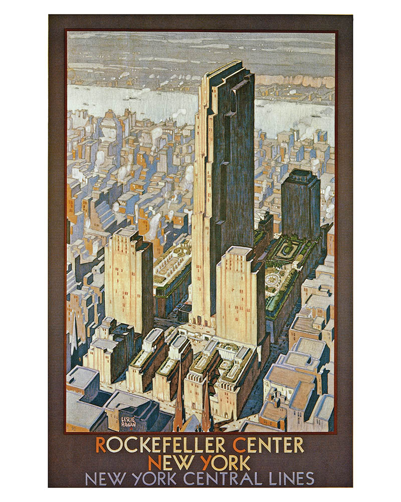 Rockefeller Center – New York Central Lines – Baker Street Gallery