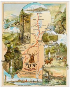 Vintage Delaware and Hudson Railroad Map