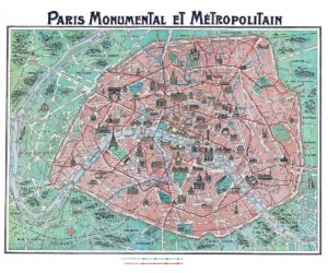 Robelin map of paris france circa. 1932